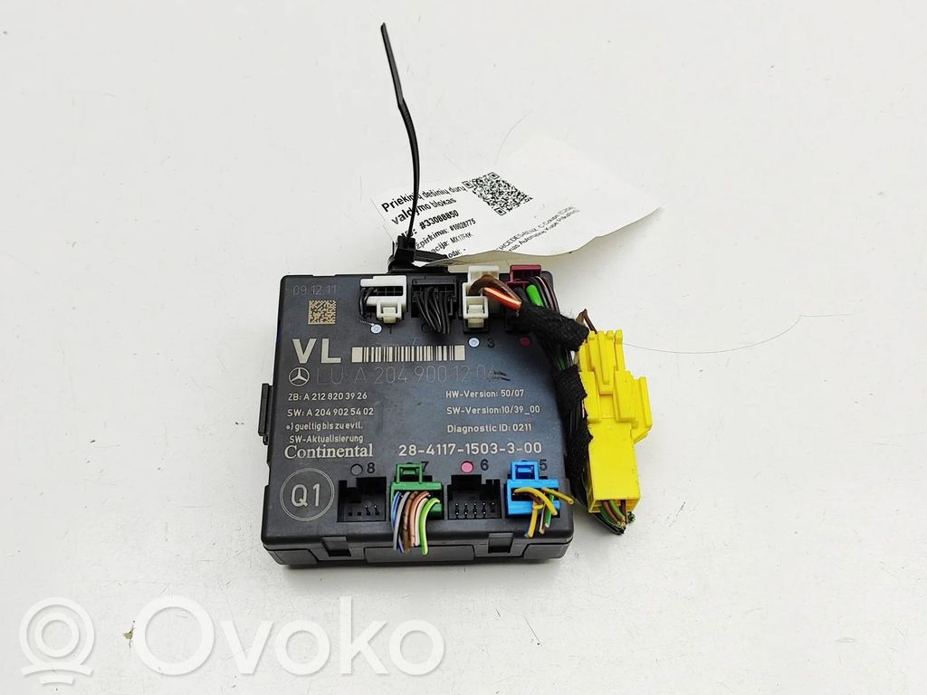 Mercedes-Benz C W204 Centralina/modulo portiere