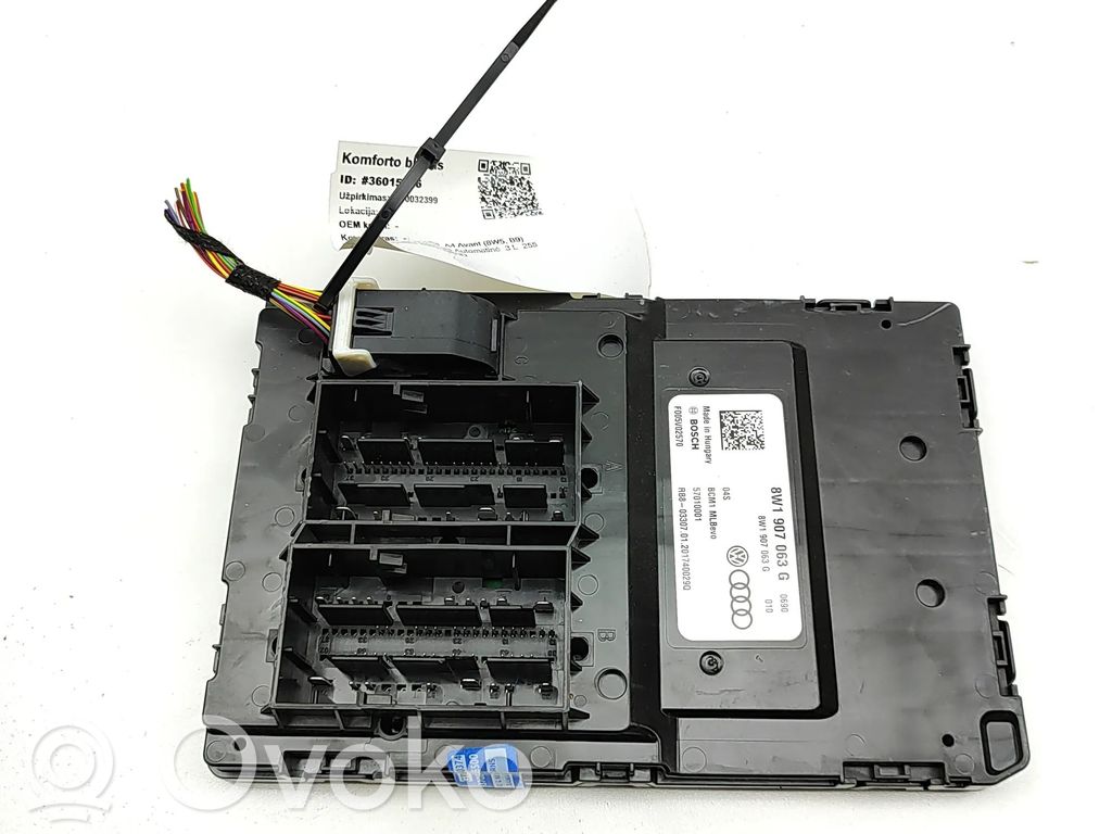 Audi A4 S4 B9 8W Korin keskiosan ohjainlaite 