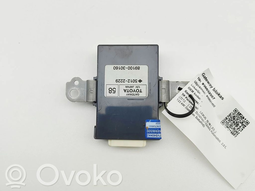 Lexus IS III XE30 Módulo de control Gateway 