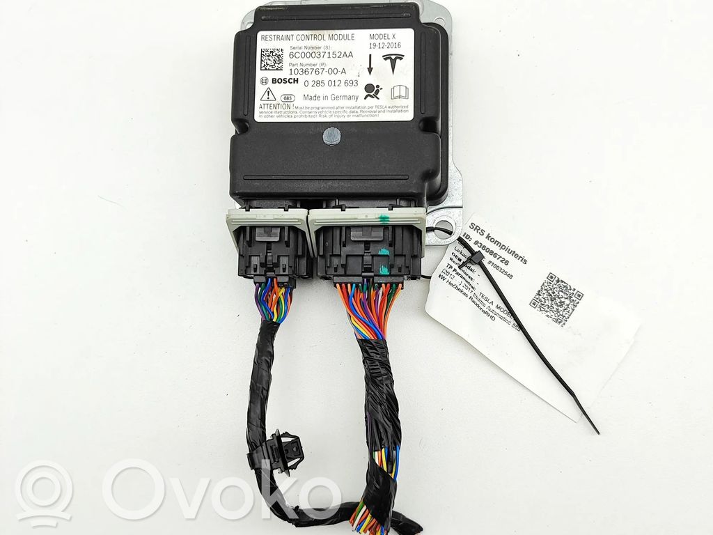 Airbag control unit/module   103676700A,0285012693