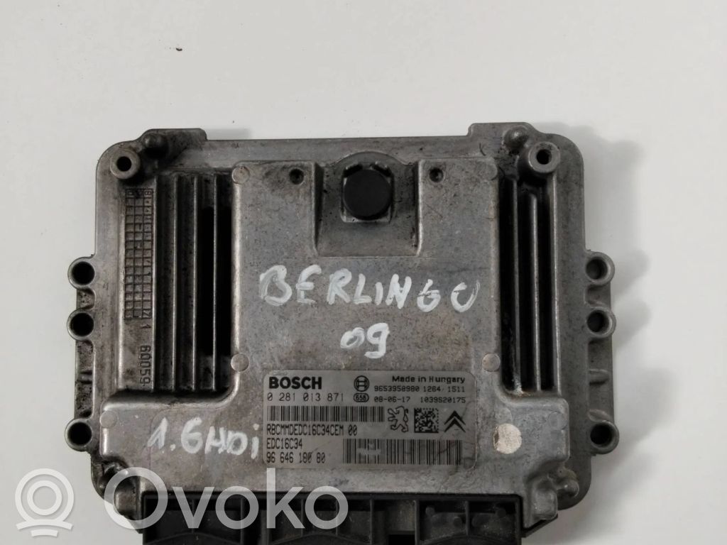 Citroen Berlingo Engine control unit/module 