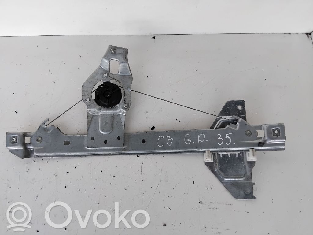 Citroen C3 Mechanizm podnoszenia szyby tylnej bez silnika 
