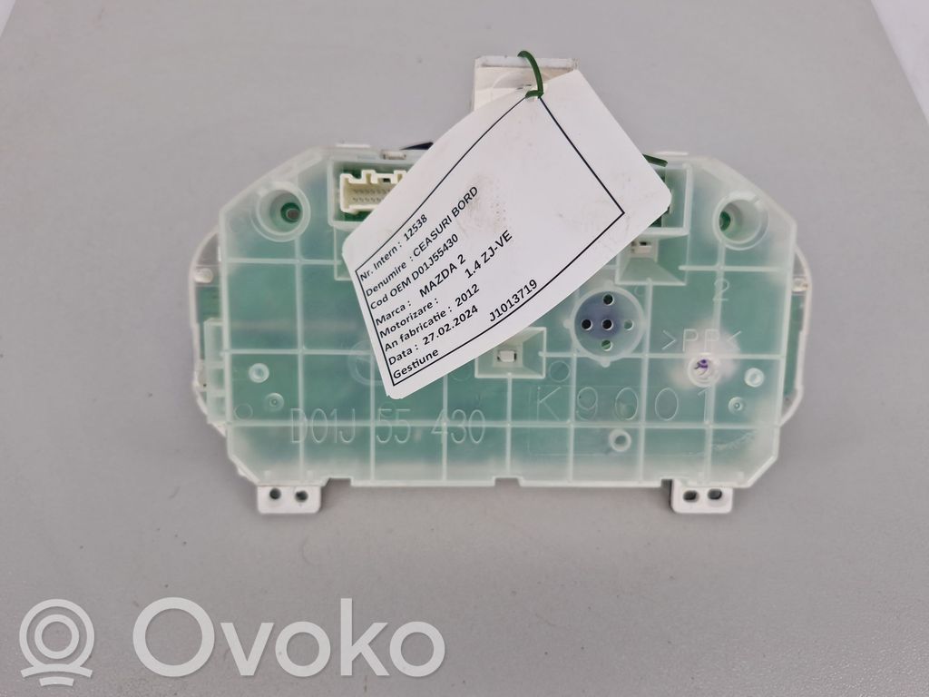 Speedometer (instrument cluster)   D01J55430,MAZDA2,12538,14ZJVE