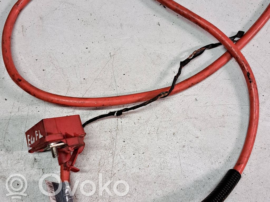 BMW 5 E60 E61 Pliusinis laidas (akumuliatoriaus) 