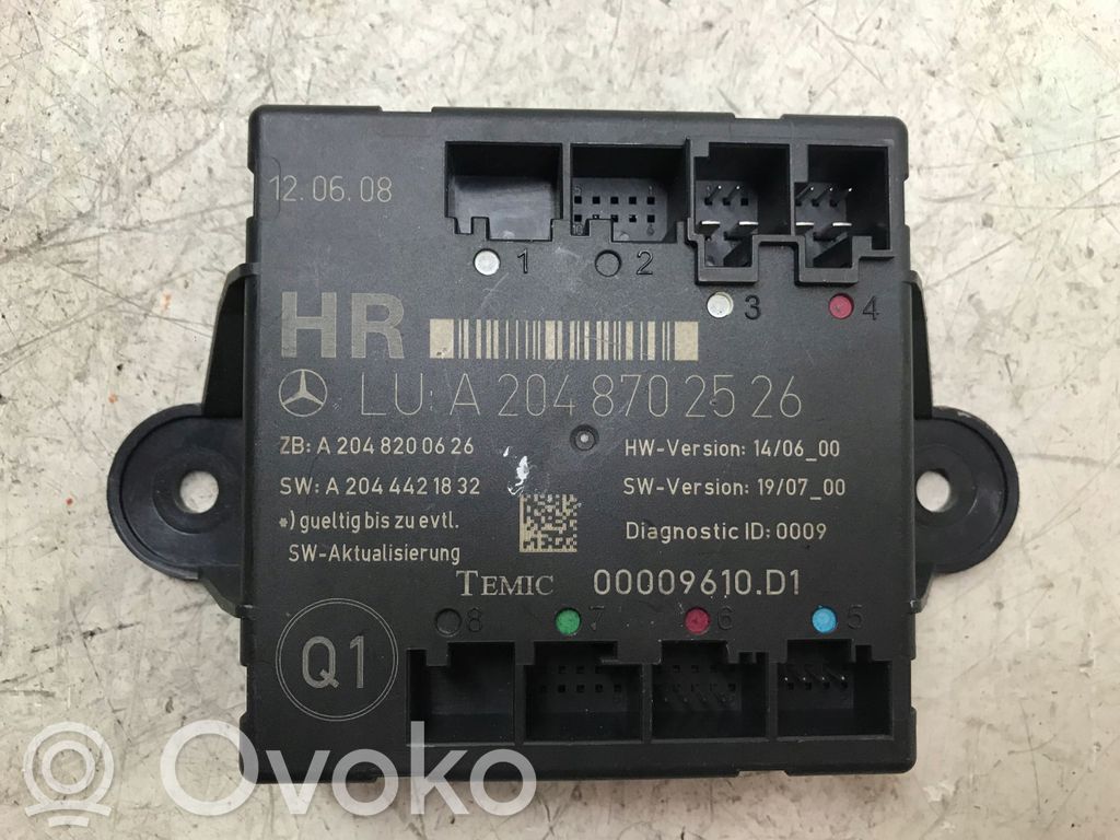 Mercedes-Benz C W204 Door control unit/module 