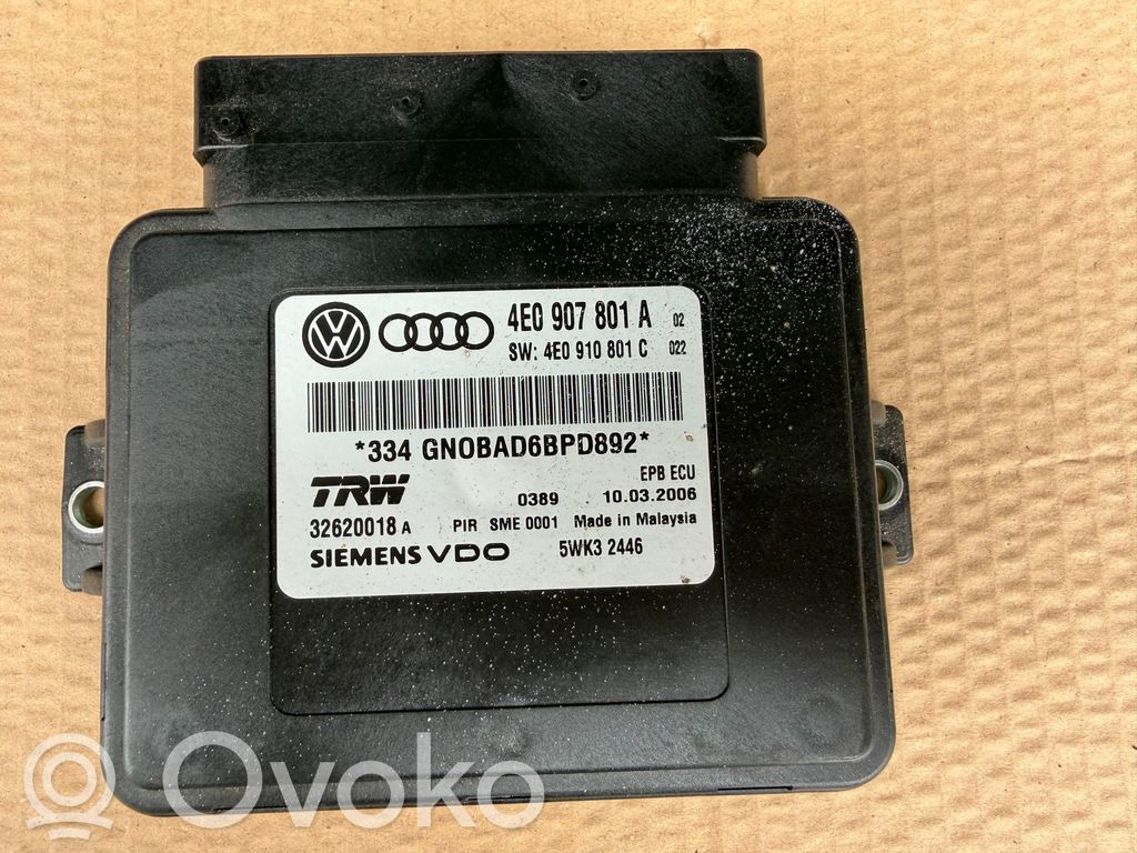 Módulo de control del freno de mano   4E0907801A