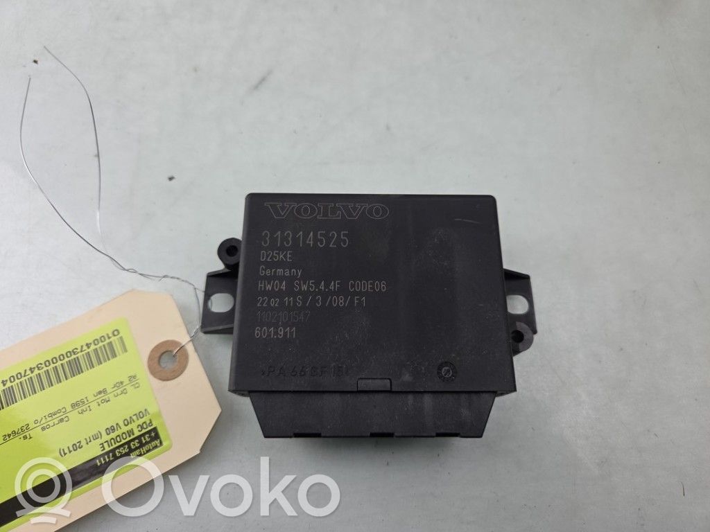 Pysäköintitutkan (PCD) ohjainlaite/moduuli   31314525,31314525,31423948,31314525,31423948