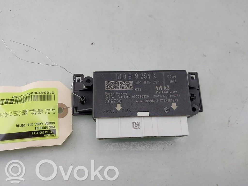 Skoda Fabia Mk3 (NJ) Steuergerät Einparkhilfe Parktronic PDC