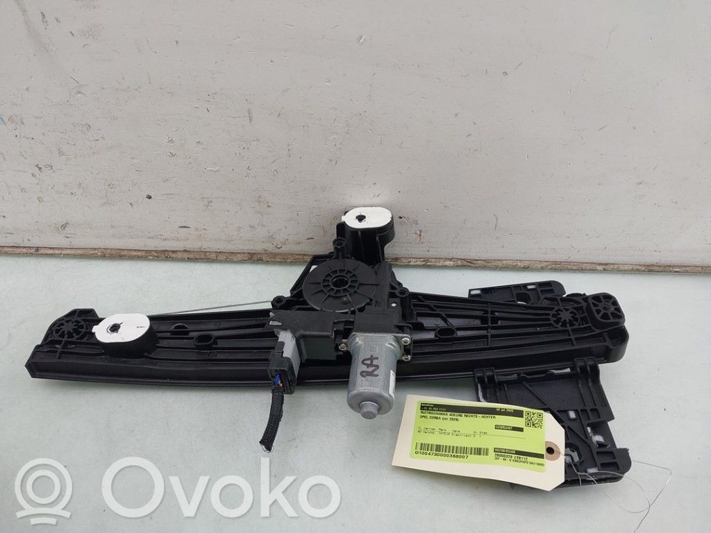 Opel Corsa F Regulador manual de la ventanilla trasera 