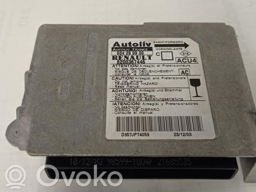 Renault Megane II Airbag control unit/module 
