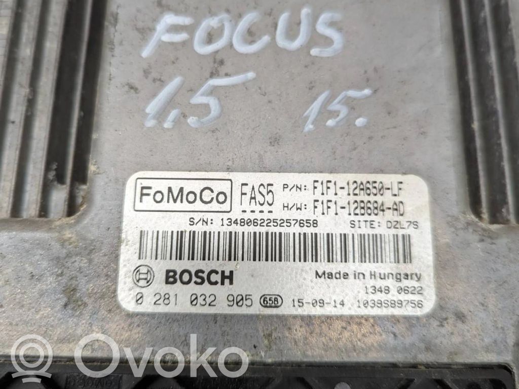 Engine control unit/module ECU   F1F112B684AD,0281032905,F1F112A650LE