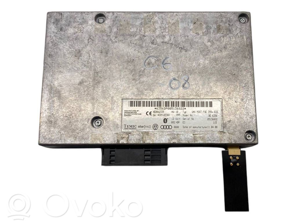 Audi A6 S6 C6 4F Unidad de control/módulo de bluetooth 