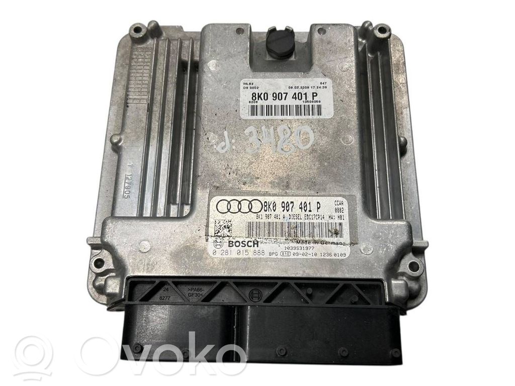Audi A4 S4 B8 8K Unidad de control/módulo del motor 