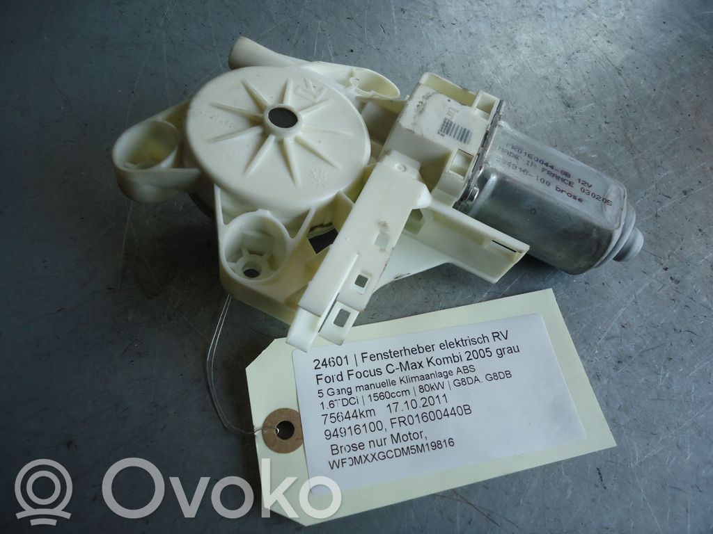 Mechanizm podnoszenia szyby przedniej bez silnika   94916100,94916100,FR01600440B,94916100,FR01600440B