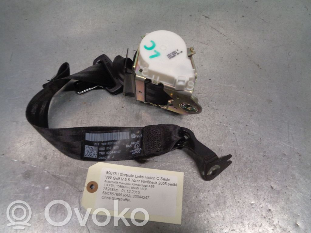 Volkswagen Golf Plus Centură spate 
