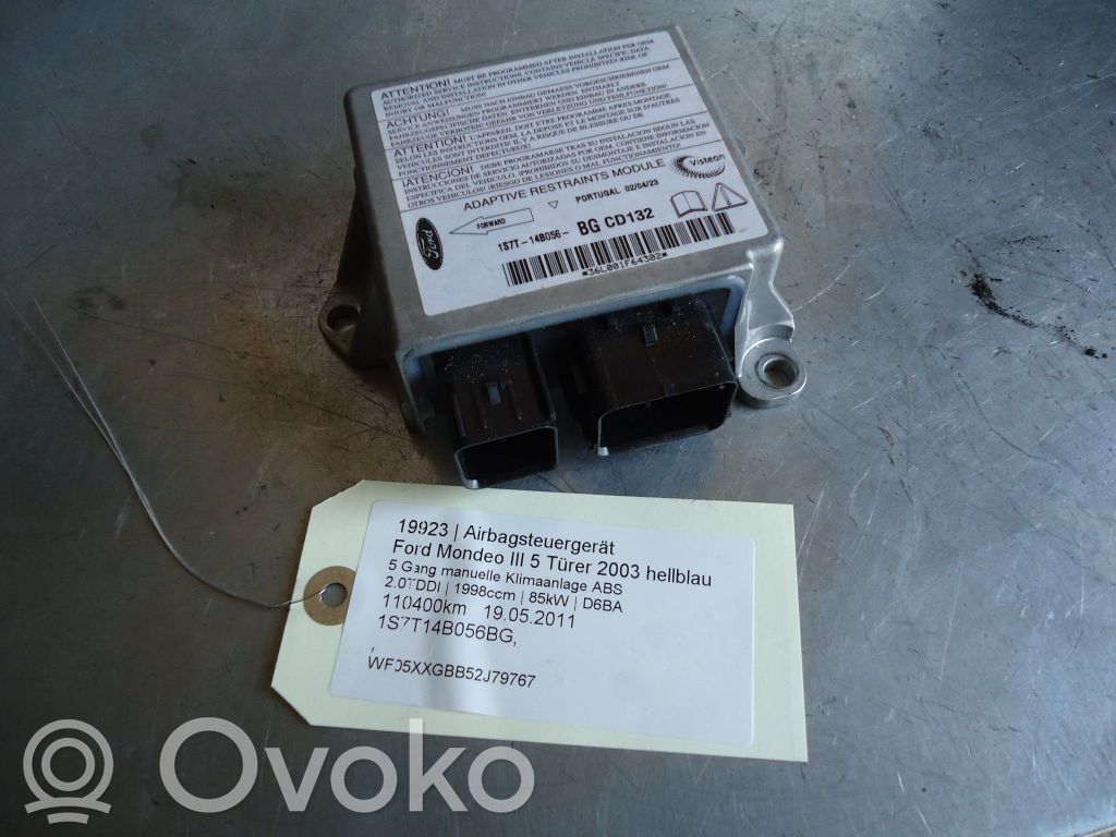 Module de contrôle airbag   1S7T14B056BG,1S7T14B056BG
