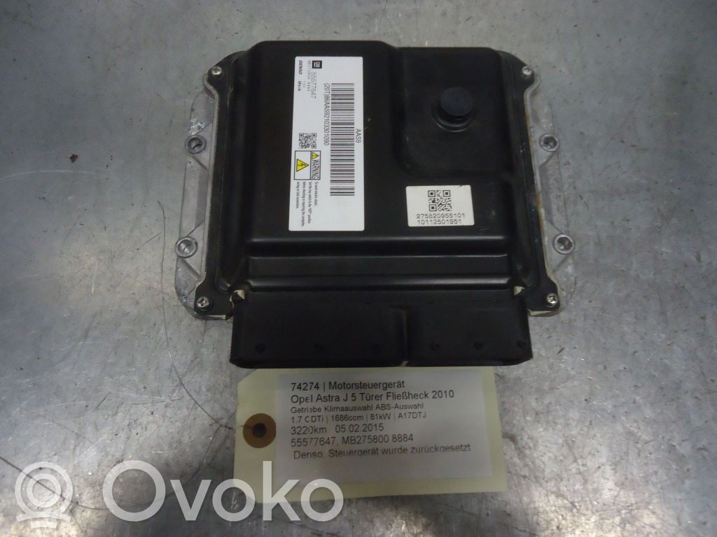 Opel Astra J Moottorin ohjainlaite/moduuli 
