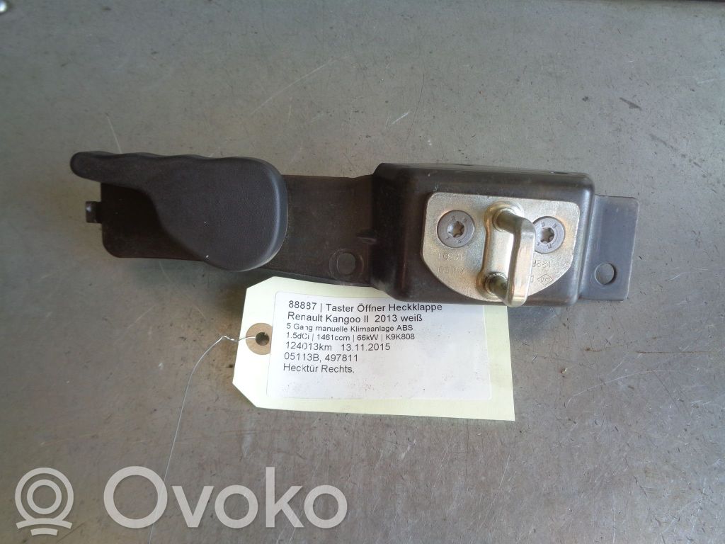 Renault Kangoo II Tailgate/trunk/boot exterior handle 