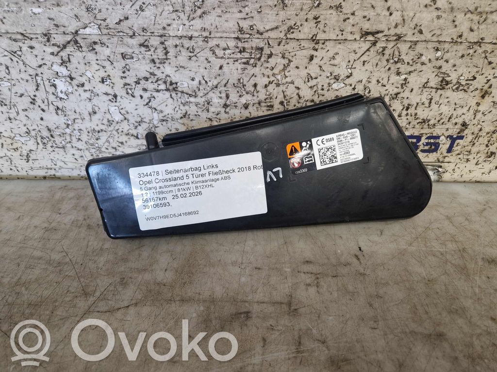 Opel Crossland X Airbag scaun 