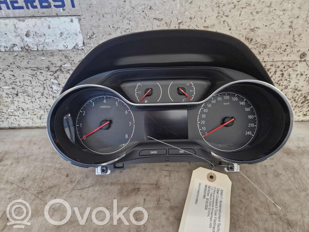 Opel Crossland X Vitezometru (grup de instrumente) 