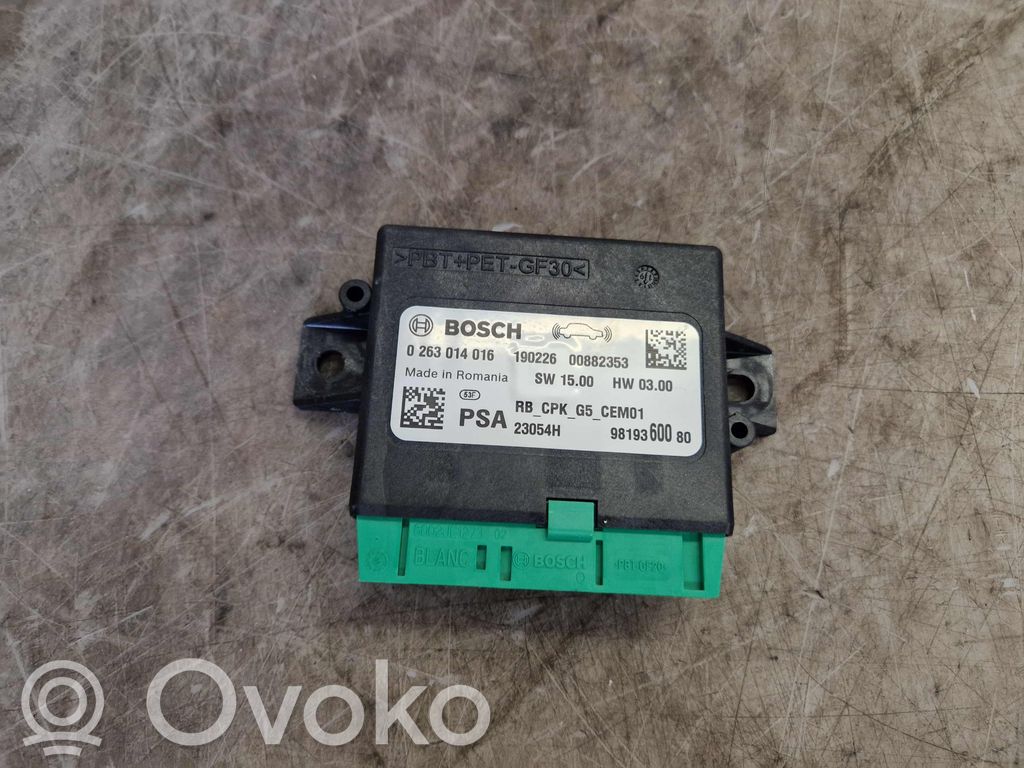 Other control units/modules   9819360080,0263014016,1623067780,9819360080
