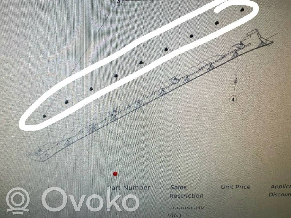 Tesla Model 3 Slenksčio dalis 