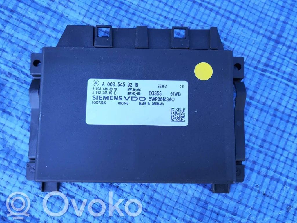 Sterownik / Moduł skrzyni biegów   A0005459216,A0034463810,A0024489210,5WP20103AO,EGS53