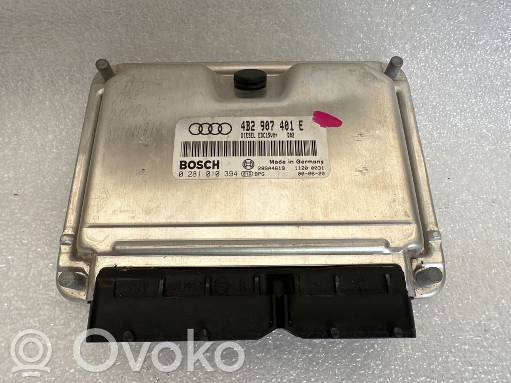 Engine control unit/module   4B2907401E,0281010394,28SA4619