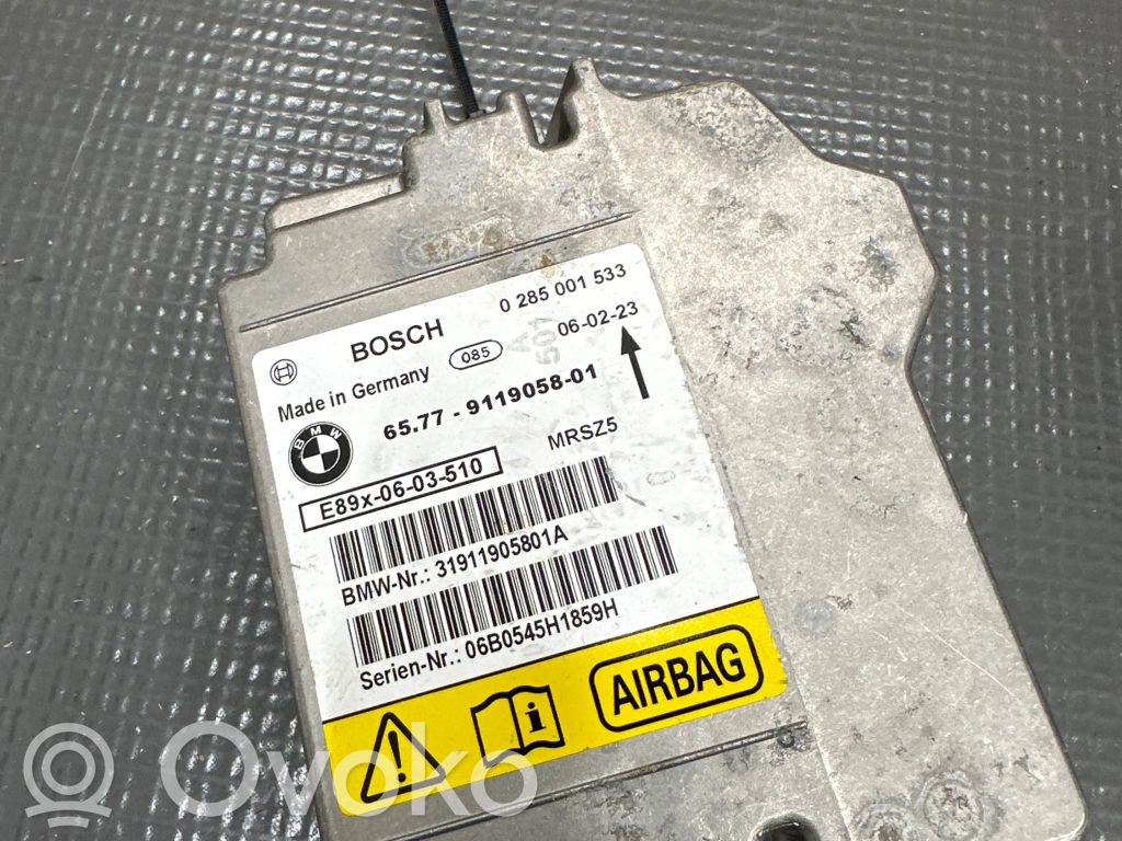 Unidad de control/módulo del Airbag   31911905801A,9119058,0285001533