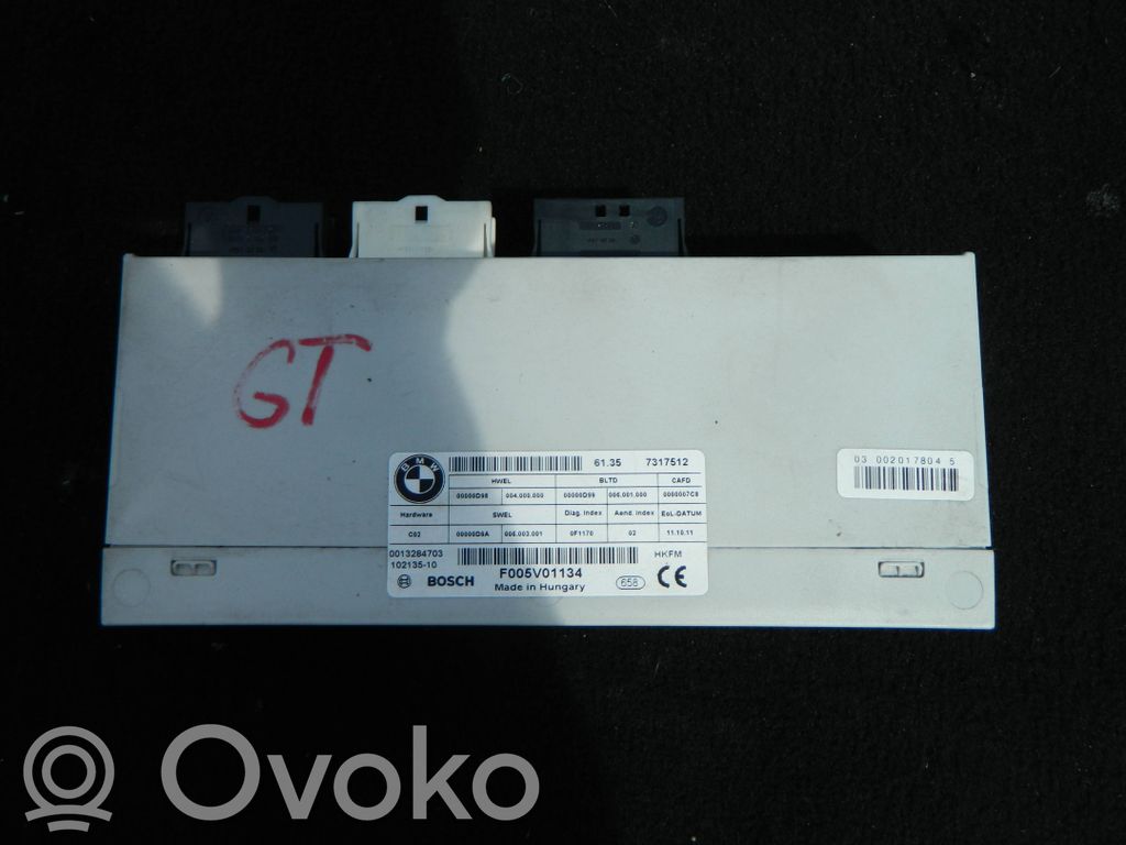 BMW 5 GT F07 Tailgate/trunk control unit/module 