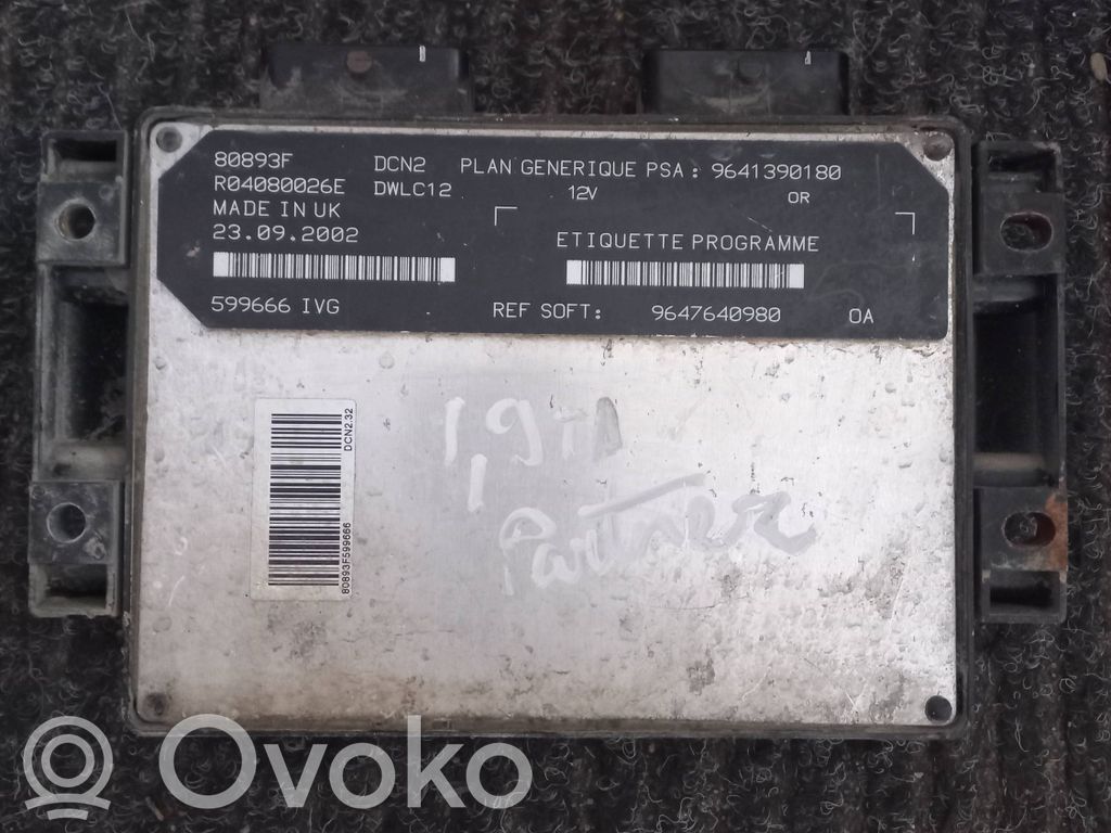 Peugeot Partner Engine control unit/module 