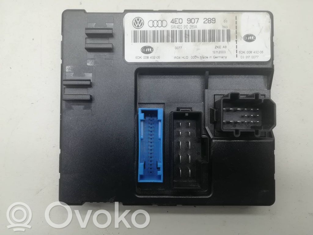 Comfort/convenience module   4E0907289,SW4E0910289A