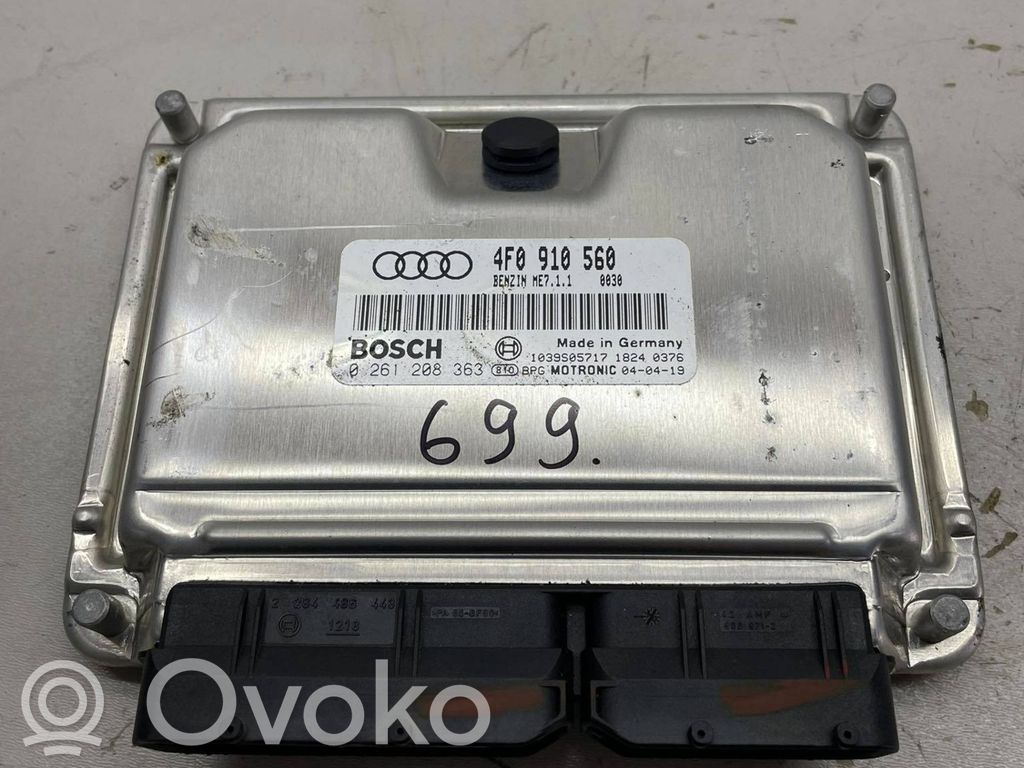 Engine control unit/module   4F0910560,0261208363,1039S05717,4F907559