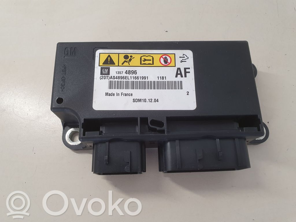 Opel Astra J Airbag control unit/module 