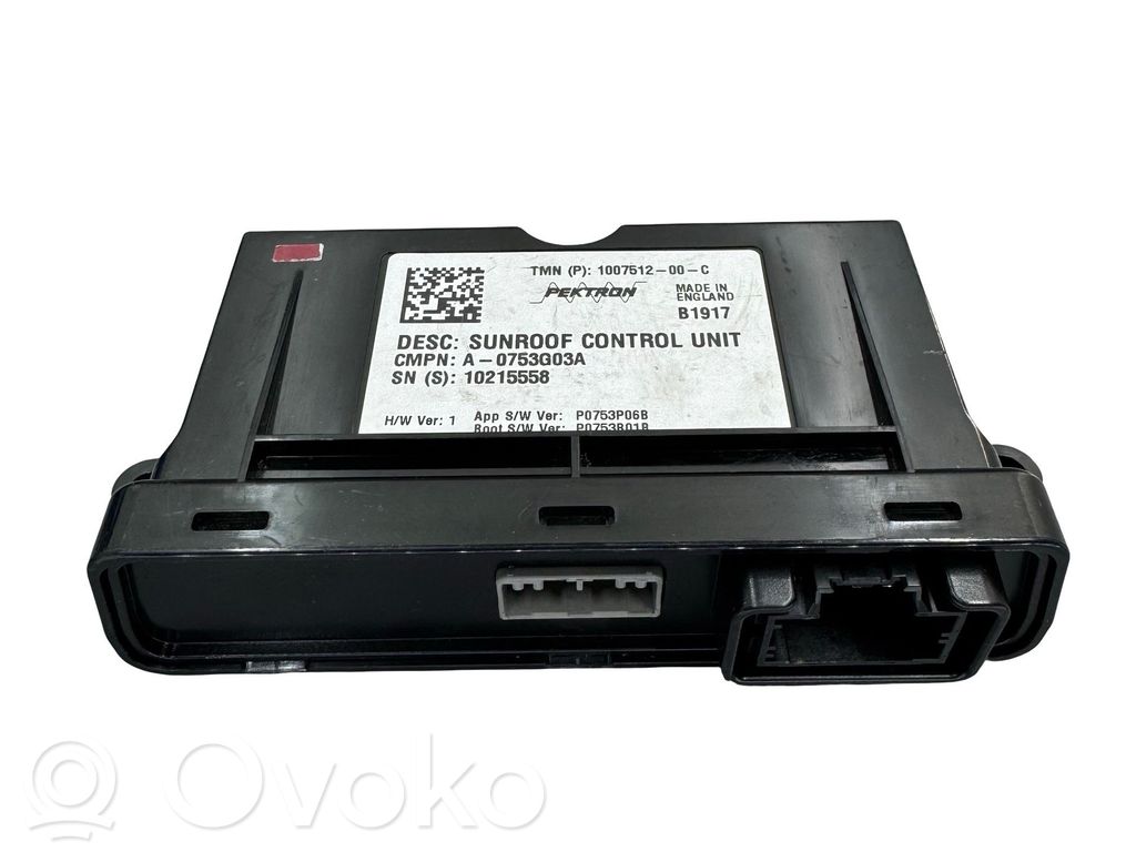 Tesla Model X Sunroof control unit/module 