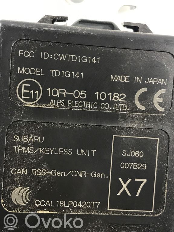 Subaru Forester SK Unitate/modul de control fără cheie (KESSY) 