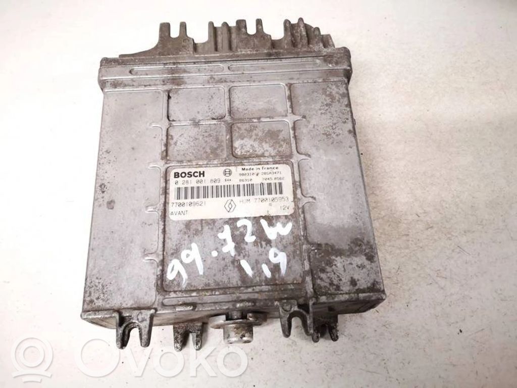 Engine control unit/module   7700109621,0281001809,0281001809,7700109621,HOM7700105953