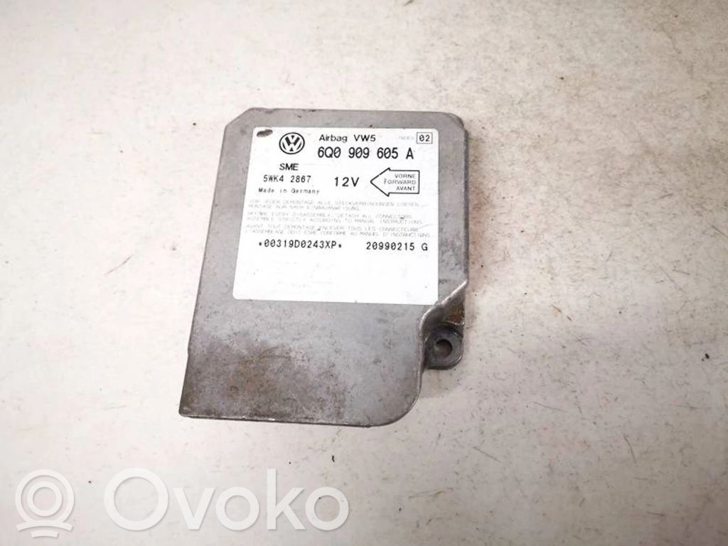 Unidad de control/módulo del Airbag   6Q0909605A,5WK42867,5WK42867,6Q0909605A