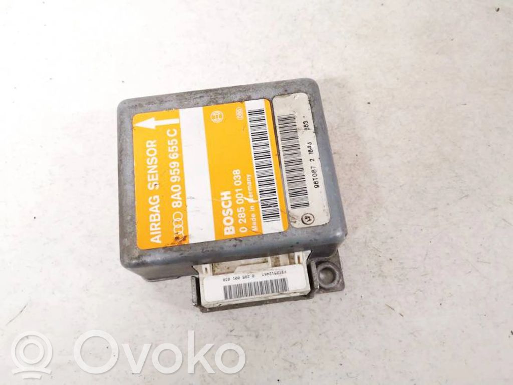 Unitate/modul de comandă airbaguri   8A0959655C,0285001038,0285001038,8A0959655C