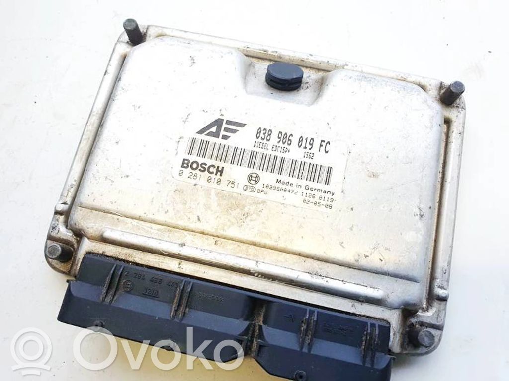 Engine control unit/module   038906019FC,0281010751,0281010751,038906019FC