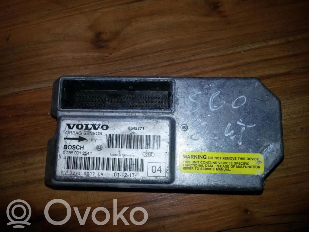 Volvo S60 Centralina/modulo airbag 
