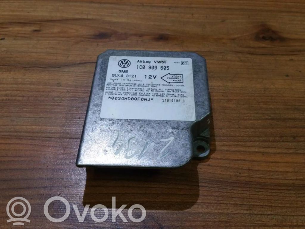Unidad de control/módulo del Airbag   1C0909605,5WK43121,1C0909605,21010109C,5WK43121