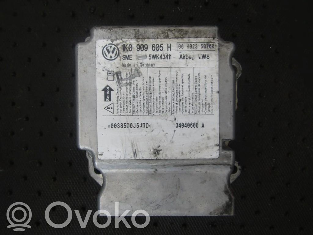 Centralina/modulo airbag   1K0909605H,5WK43411,06H023S0700,1K0909605H,34040608A,5WK43411