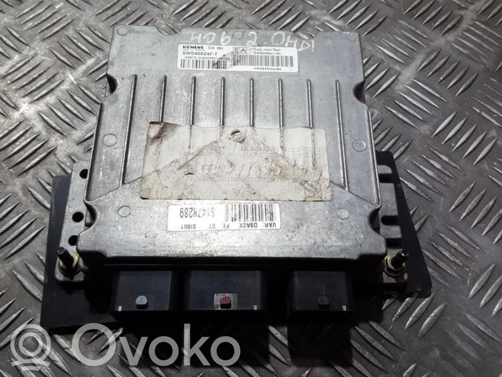 Engine control unit/module   9646801180,SW9646801180,5WS40024FT,5WS40024FT,81478289,9646801180,HW9644302380,SID801,SW9646801180