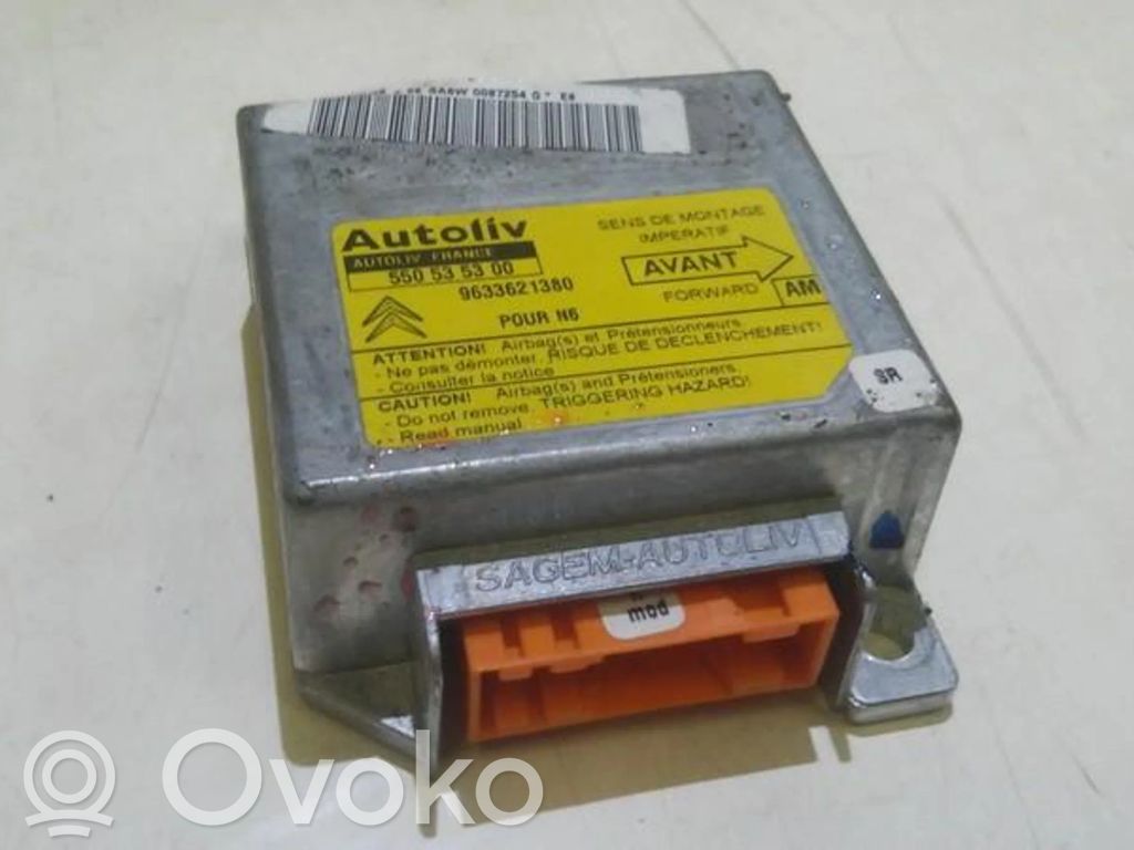 Module de contrôle airbag   9633621380,550535300,550535300,9633621380
