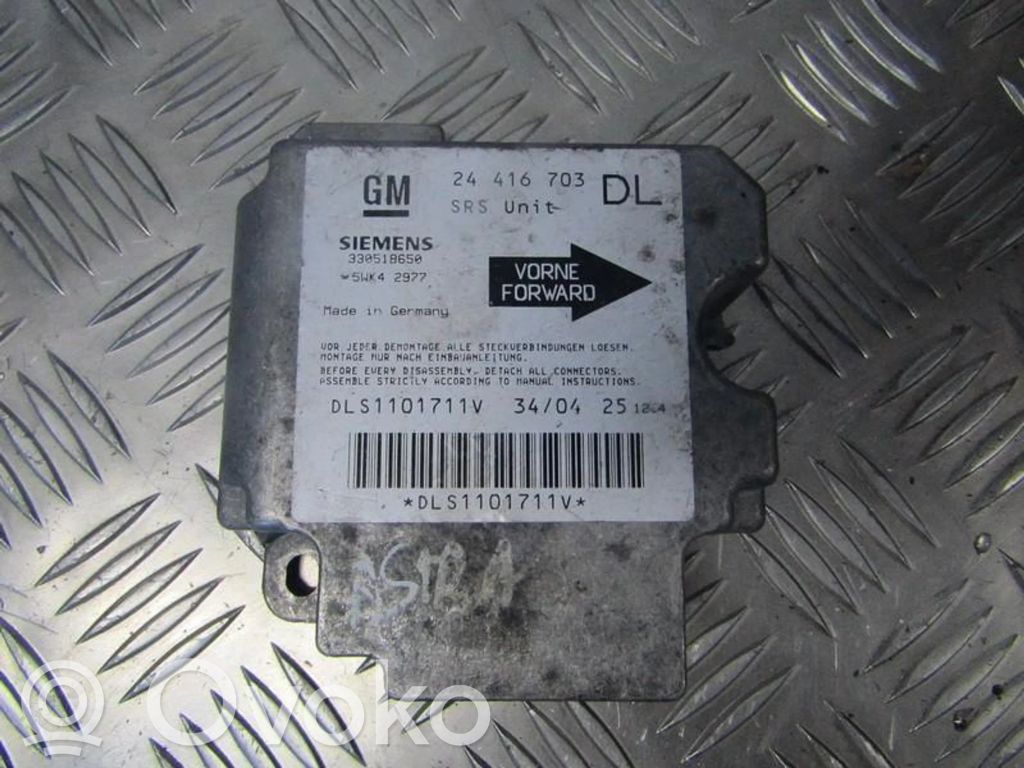 Opel Astra G Unitate/modul de comandă airbaguri 
