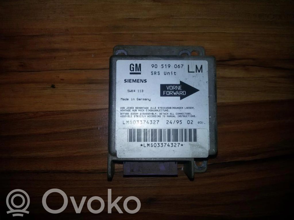 Opel Astra F Unitate/modul de comandă airbaguri 