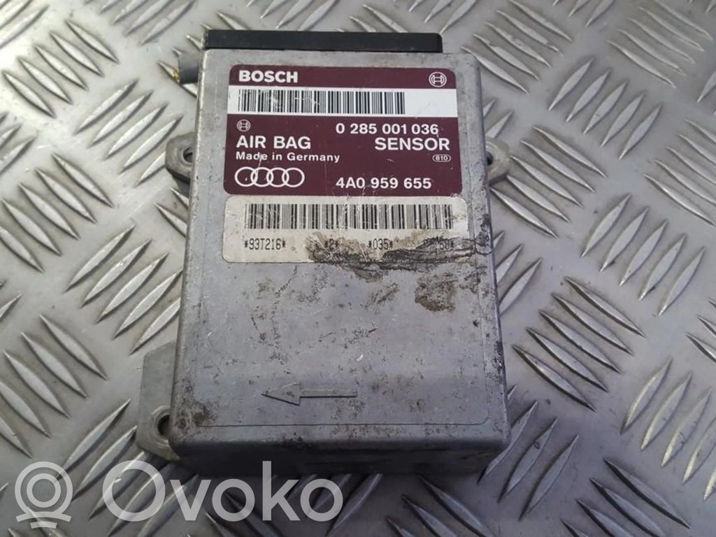 Module de contrôle airbag   0285001036,4A0959655,0285001036,4A0959655