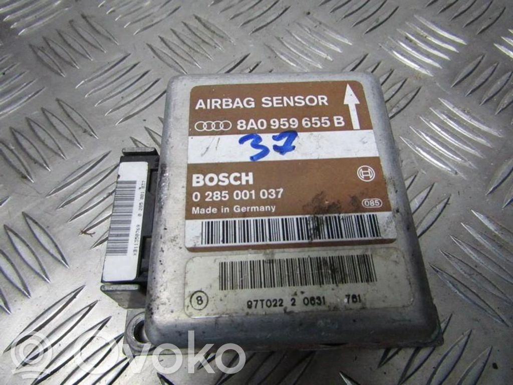 Module de contrôle airbag   0285001037,8A0959655B,0285001037,8A0959655B