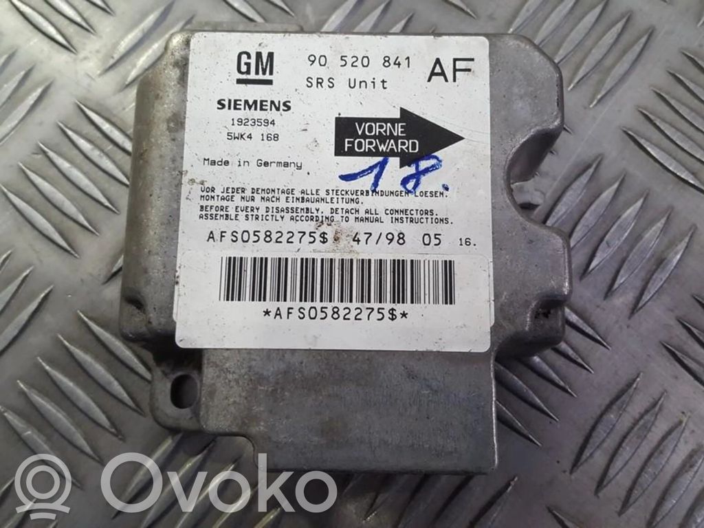 Opel Astra G Sterownik / Moduł Airbag 
